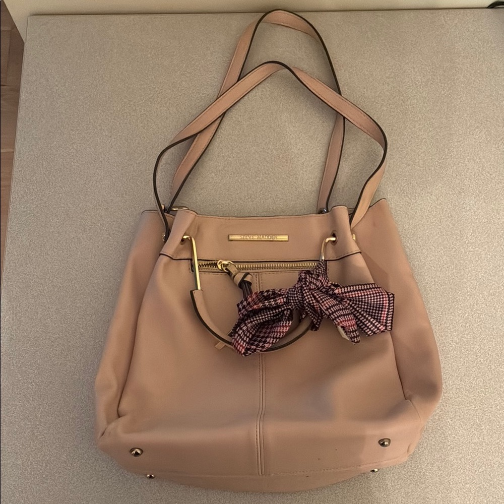 Steve Madden Tan Tote with Adjustable Strap
